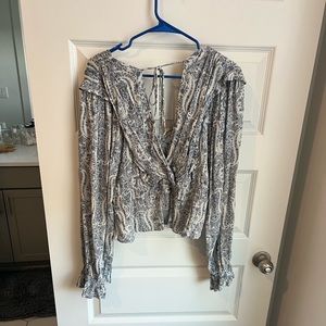 V neck front blouse